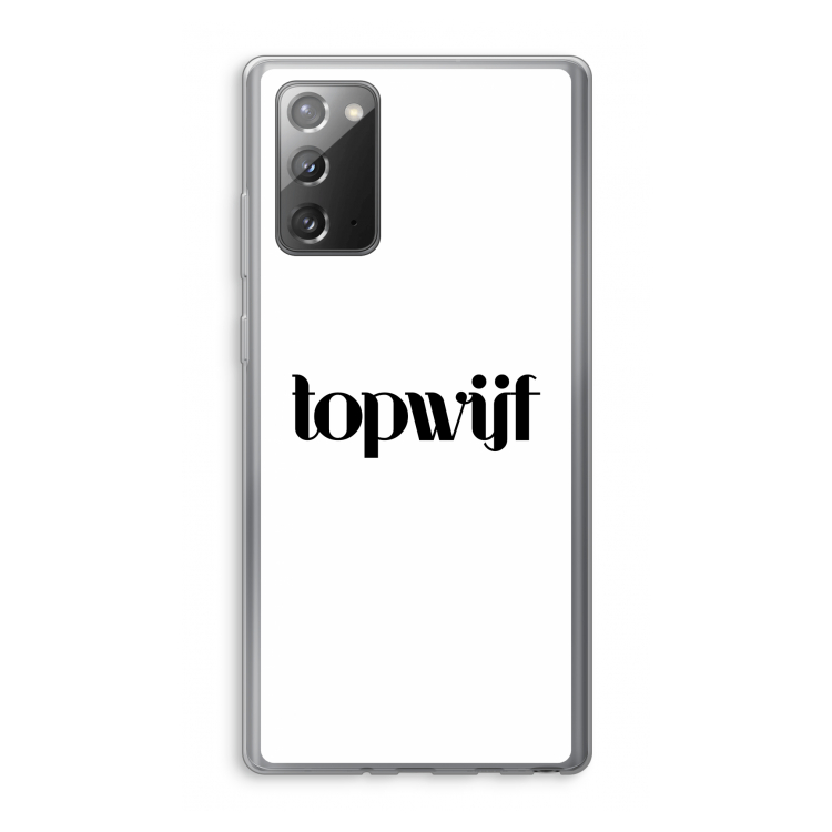 Topwijf Wit: Samsung Galaxy Note 20 / Note 20 5G Transparant Hoesje