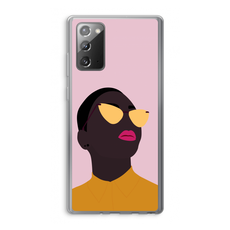 Yellow glasses: Samsung Galaxy Note 20 / Note 20 5G Transparant Hoesje