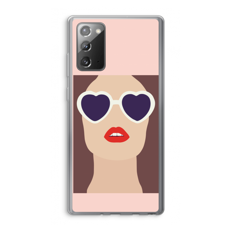 Red lips: Samsung Galaxy Note 20 / Note 20 5G Transparant Hoesje