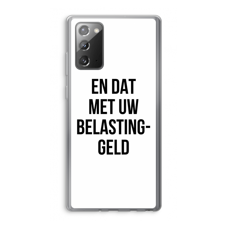Belastinggeld: Samsung Galaxy Note 20 / Note 20 5G Transparant Hoesje