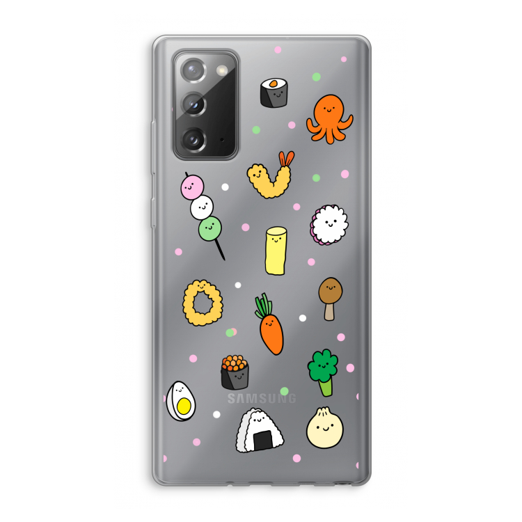 Happy bento friends: Samsung Galaxy Note 20 / Note 20 5G Transparant Hoesje