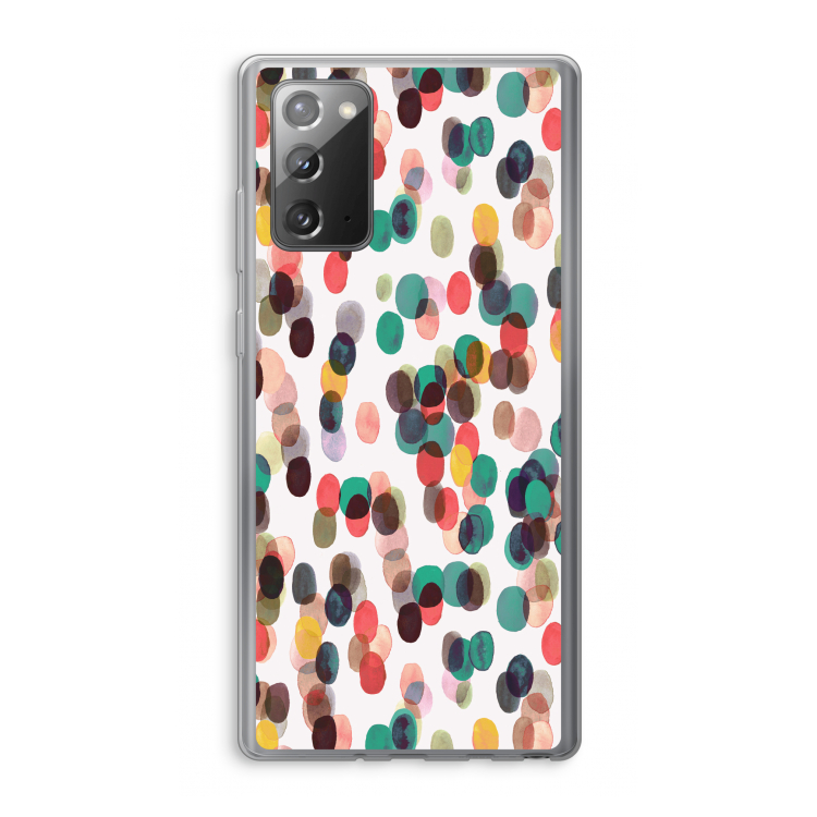Tropical Dots: Samsung Galaxy Note 20 / Note 20 5G Transparant Hoesje