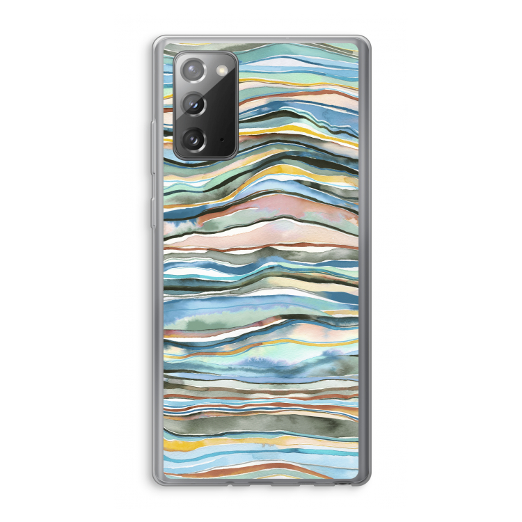 Watercolor Agate: Samsung Galaxy Note 20 / Note 20 5G Transparant Hoesje