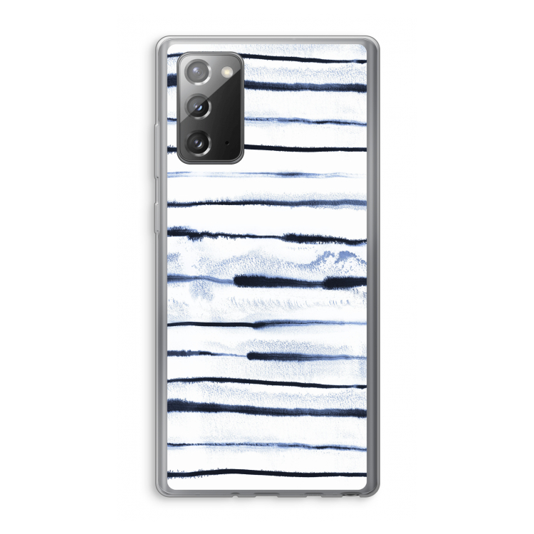Ink Stripes: Samsung Galaxy Note 20 / Note 20 5G Transparant Hoesje