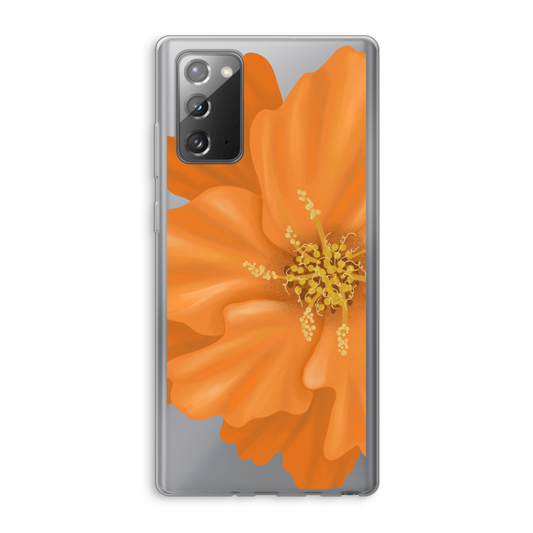 Orange Ellila flower: Samsung Galaxy Note 20 / Note 20 5G Transparant Hoesje