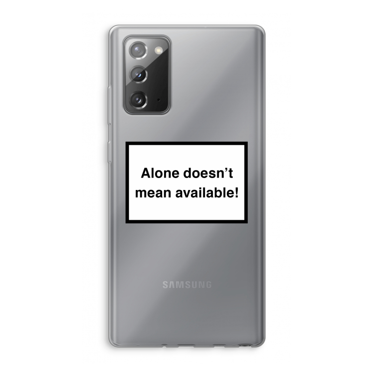 Alone: Samsung Galaxy Note 20 / Note 20 5G Transparant Hoesje