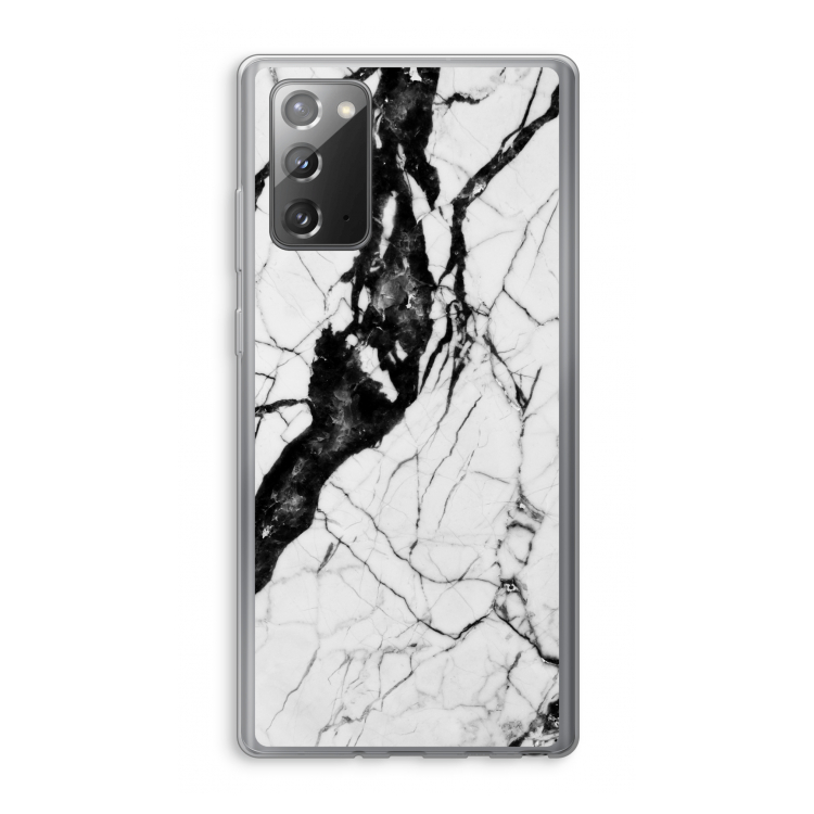 Witte marmer 2: Samsung Galaxy Note 20 / Note 20 5G Transparant Hoesje