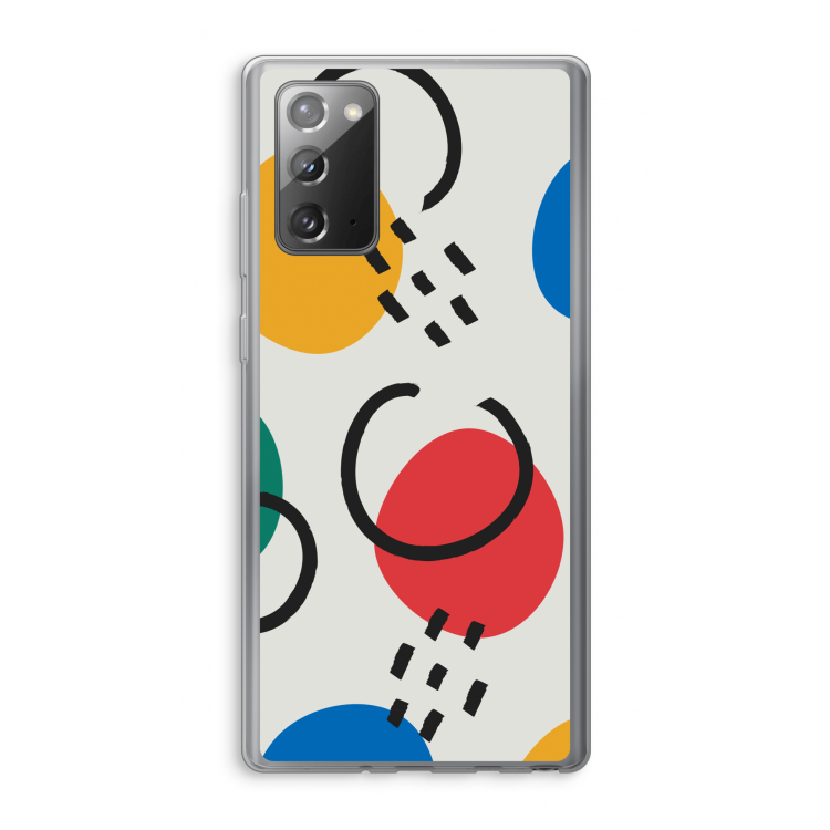 Illustratieve pop 3: Samsung Galaxy Note 20 / Note 20 5G Transparant Hoesje
