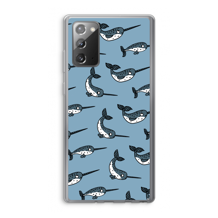 Narwhal: Samsung Galaxy Note 20 / Note 20 5G Transparant Hoesje