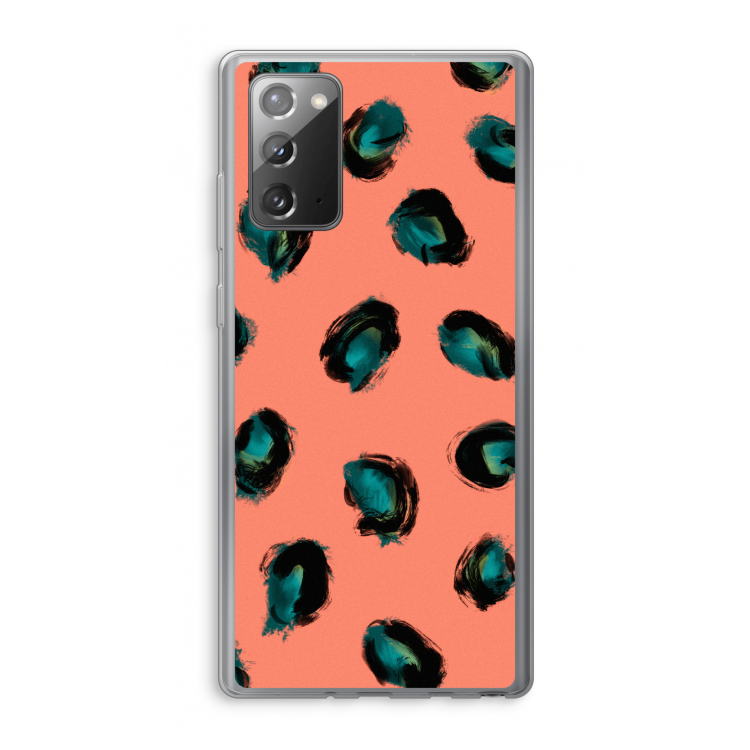 Pink Cheetah: Samsung Galaxy Note 20 / Note 20 5G Transparant Hoesje