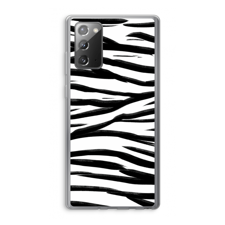Zebra pattern: Samsung Galaxy Note 20 / Note 20 5G Transparant Hoesje