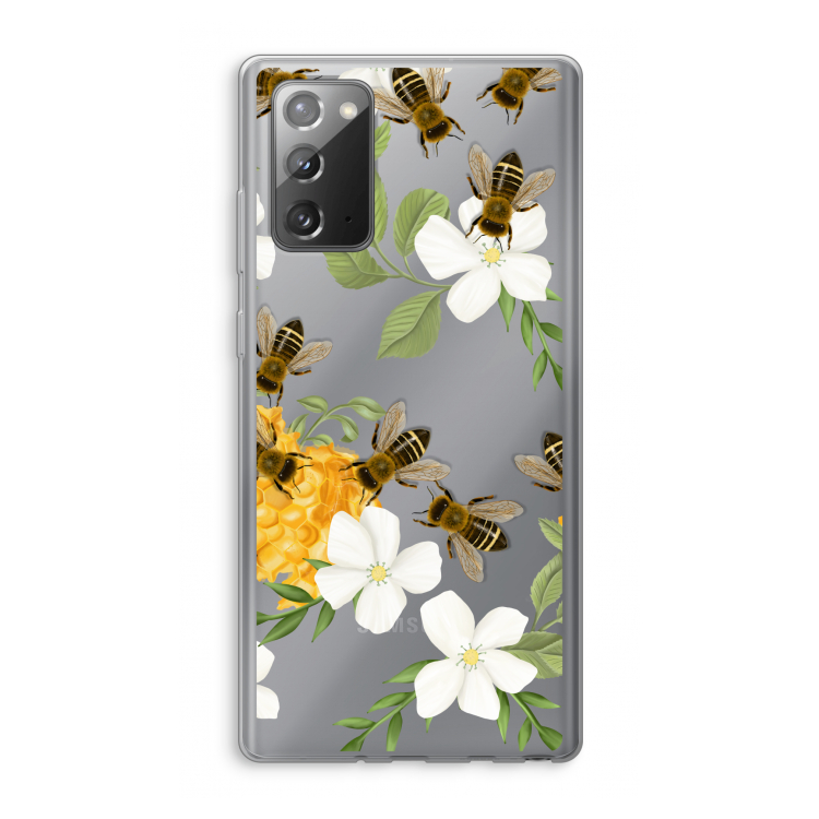 No flowers without bees: Samsung Galaxy Note 20 / Note 20 5G Transparant Hoesje