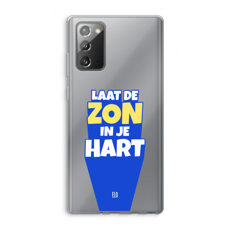 Laat de zon in je hart: Samsung Galaxy Note 20 / Note 20 5G Transparant Hoesje