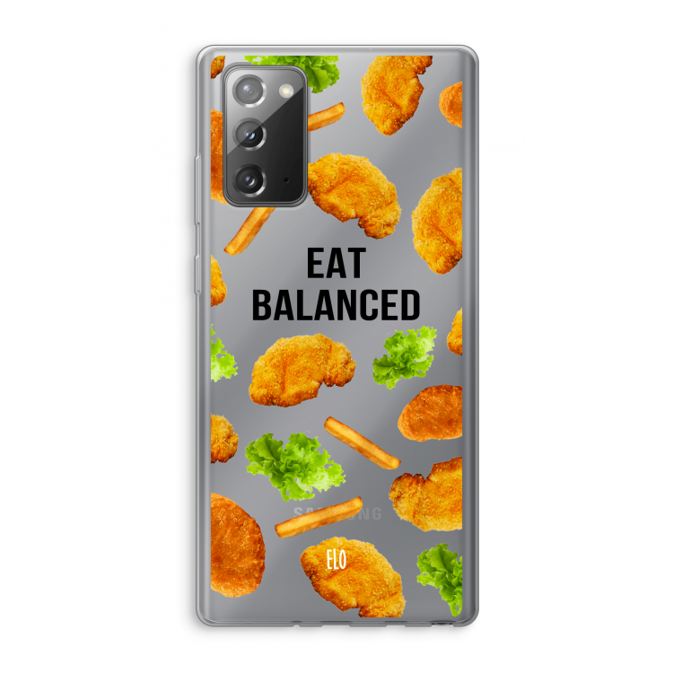 Eat Balanced: Samsung Galaxy Note 20 / Note 20 5G Transparant Hoesje