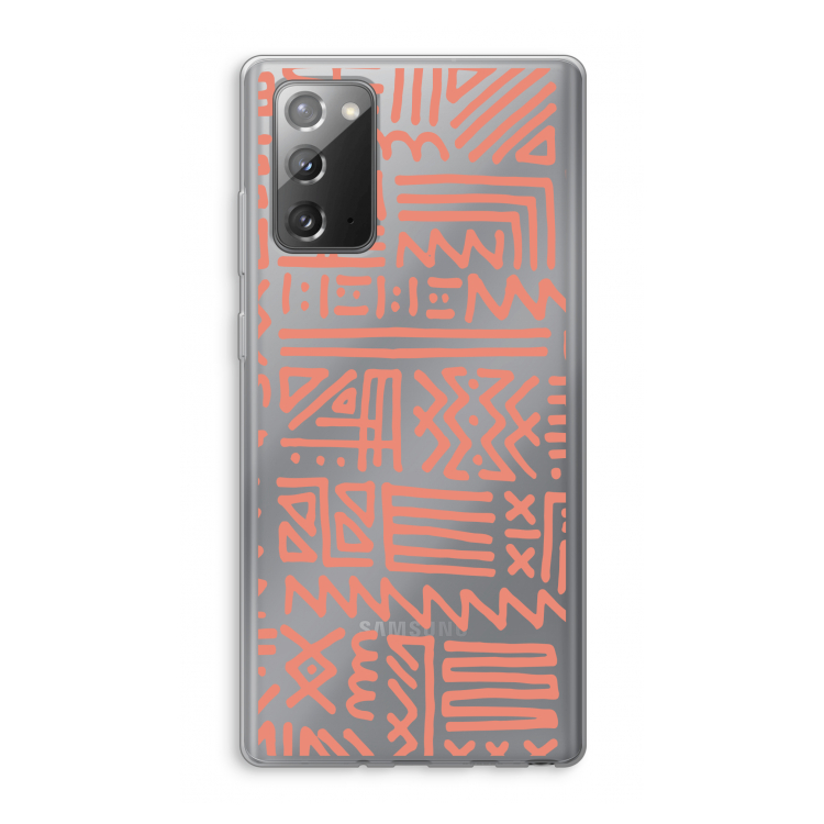 Marrakech Pink: Samsung Galaxy Note 20 / Note 20 5G Transparant Hoesje