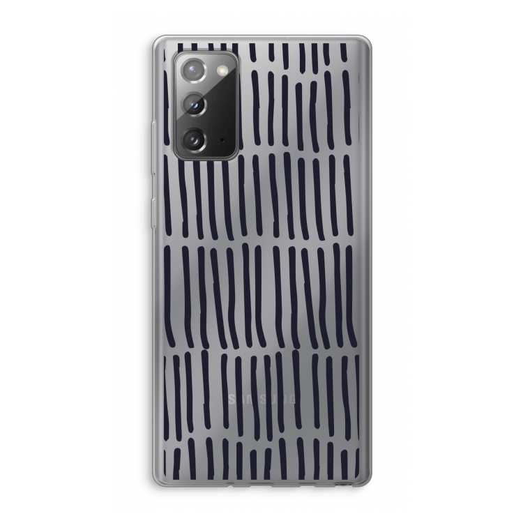Moroccan stripes: Samsung Galaxy Note 20 / Note 20 5G Transparant Hoesje