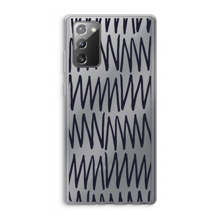 Marrakech Zigzag: Samsung Galaxy Note 20 / Note 20 5G Transparant Hoesje