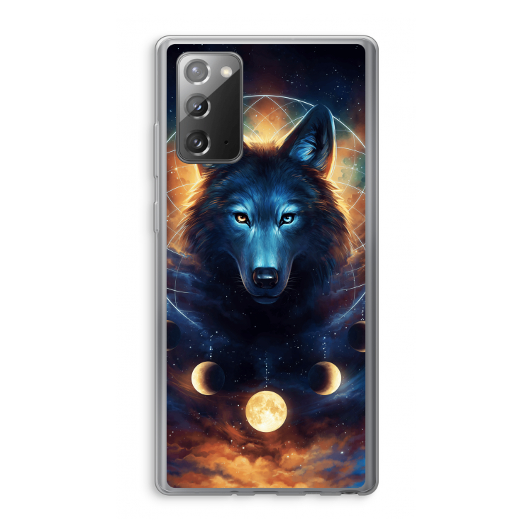 Wolf Dreamcatcher: Samsung Galaxy Note 20 / Note 20 5G Transparant Hoesje