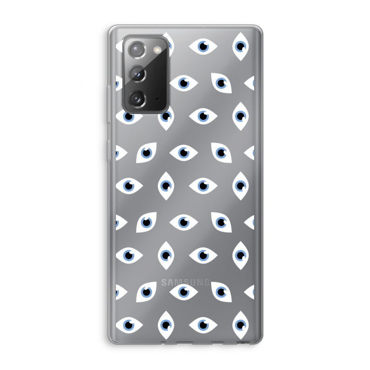Eyes pattern: Samsung Galaxy Note 20 / Note 20 5G Transparant Hoesje