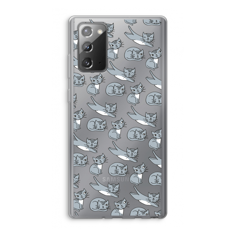 Poezen: Samsung Galaxy Note 20 / Note 20 5G Transparant Hoesje