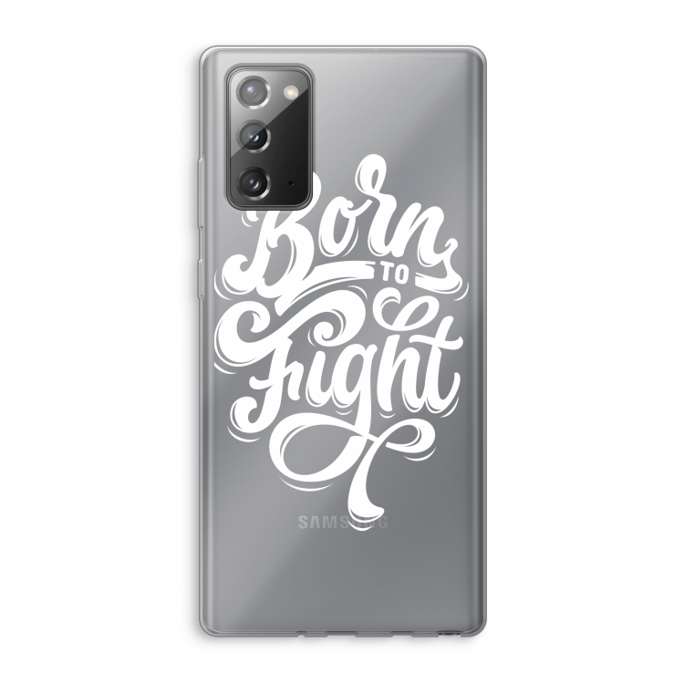 Born to Fight: Samsung Galaxy Note 20 / Note 20 5G Transparant Hoesje
