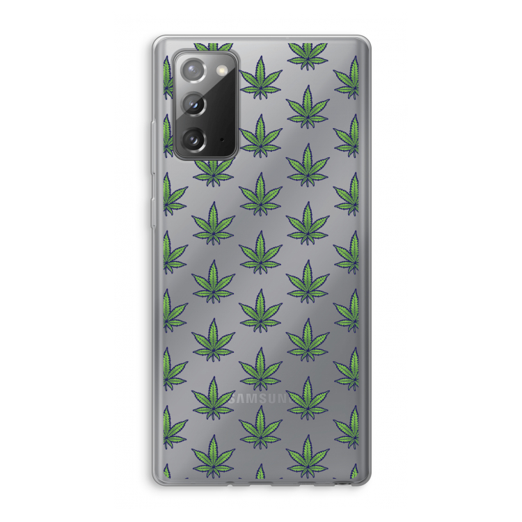 Weed: Samsung Galaxy Note 20 / Note 20 5G Transparant Hoesje