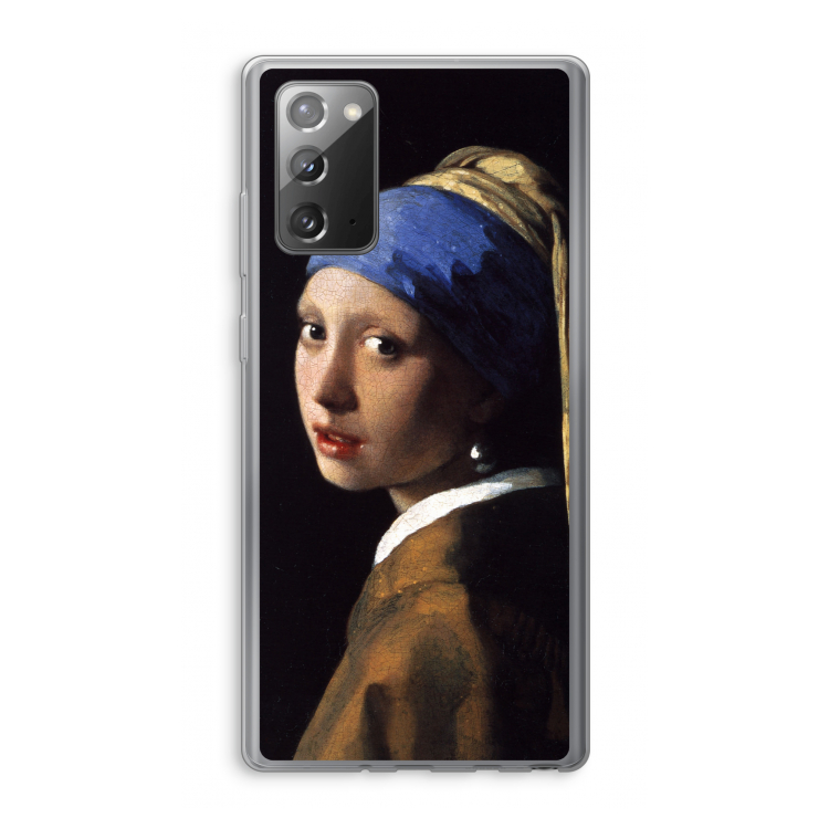 The Pearl Earring: Samsung Galaxy Note 20 / Note 20 5G Transparant Hoesje