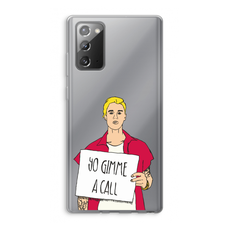 Gimme a call: Samsung Galaxy Note 20 / Note 20 5G Transparant Hoesje