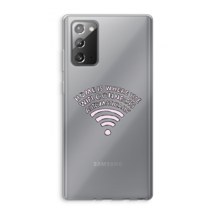 Home Is Where The Wifi Is: Samsung Galaxy Note 20 / Note 20 5G Transparant Hoesje