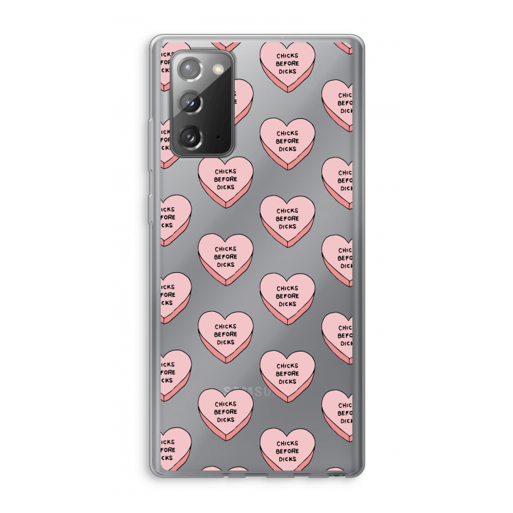 Chicks before dicks: Samsung Galaxy Note 20 / Note 20 5G Transparant Hoesje