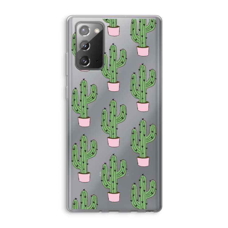 Cactus Lover: Samsung Galaxy Note 20 / Note 20 5G Transparant Hoesje