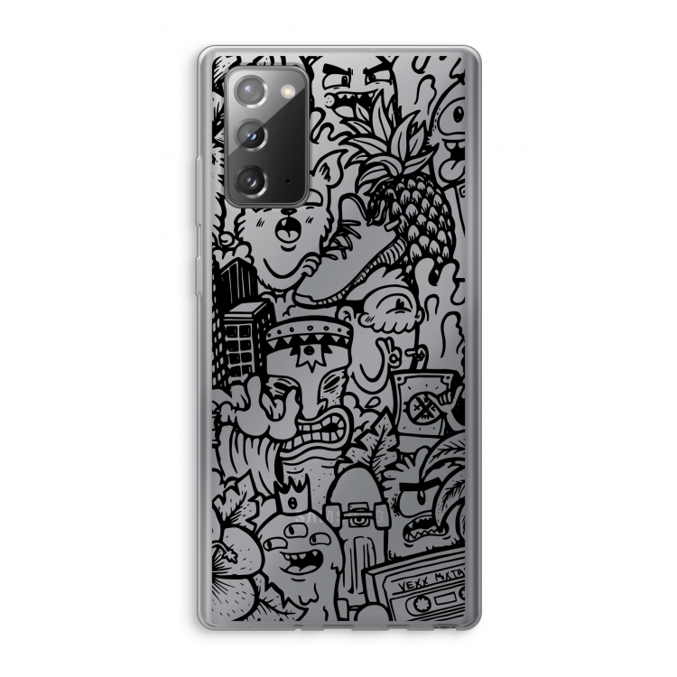 Vexx Black Mixtape: Samsung Galaxy Note 20 / Note 20 5G Transparant Hoesje