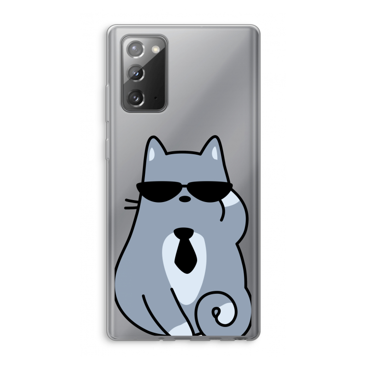 Cool cat: Samsung Galaxy Note 20 / Note 20 5G Transparant Hoesje