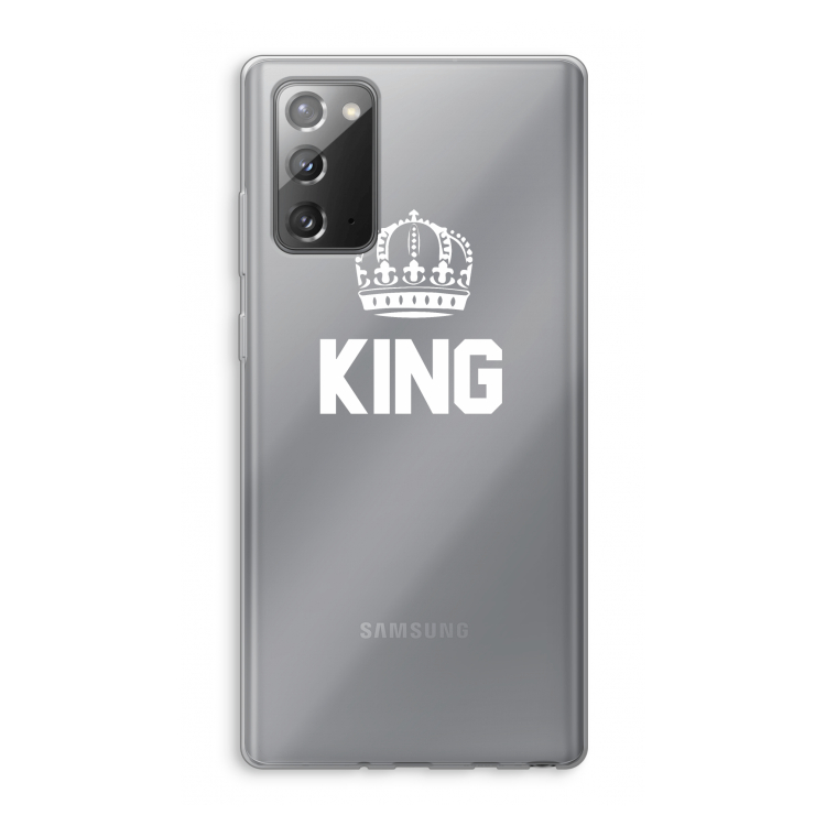 King zwart: Samsung Galaxy Note 20 / Note 20 5G Transparant Hoesje