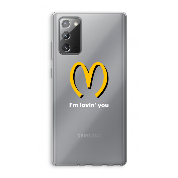 I'm lovin' you: Samsung Galaxy Note 20 / Note 20 5G Transparant Hoesje