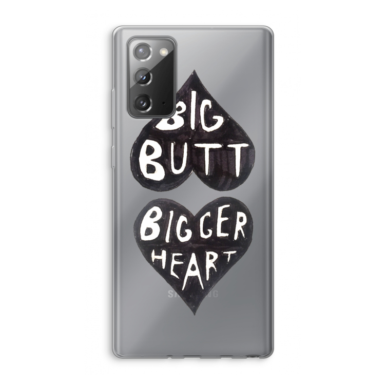 Big butt bigger heart: Samsung Galaxy Note 20 / Note 20 5G Transparant Hoesje