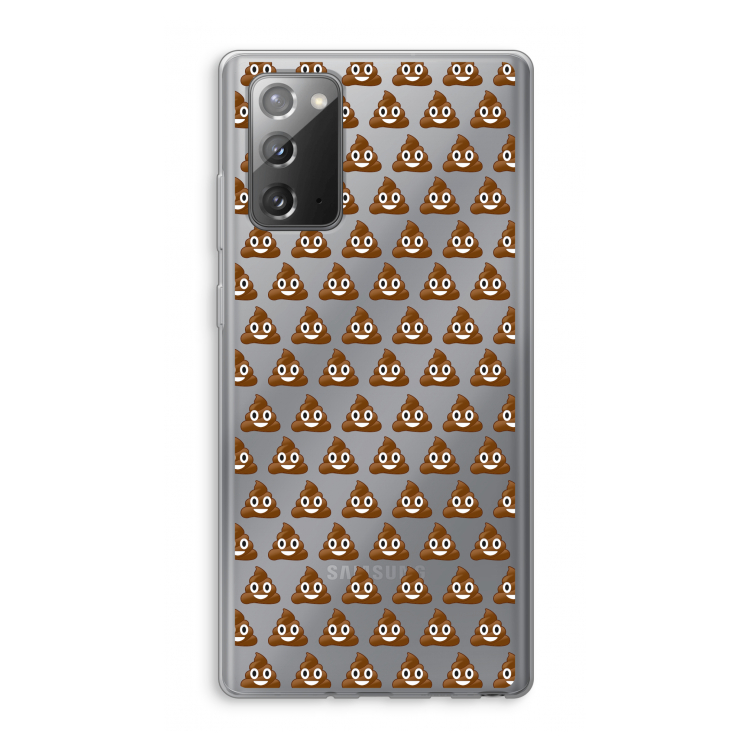 Poop emoji: Samsung Galaxy Note 20 / Note 20 5G Transparant Hoesje