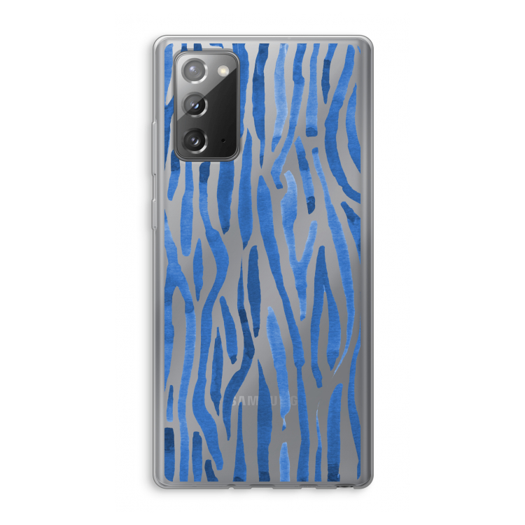 Blauwe nerven: Samsung Galaxy Note 20 / Note 20 5G Transparant Hoesje