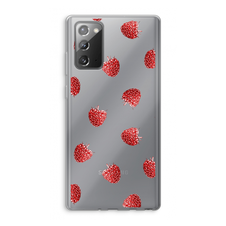 Framboosjes: Samsung Galaxy Note 20 / Note 20 5G Transparant Hoesje