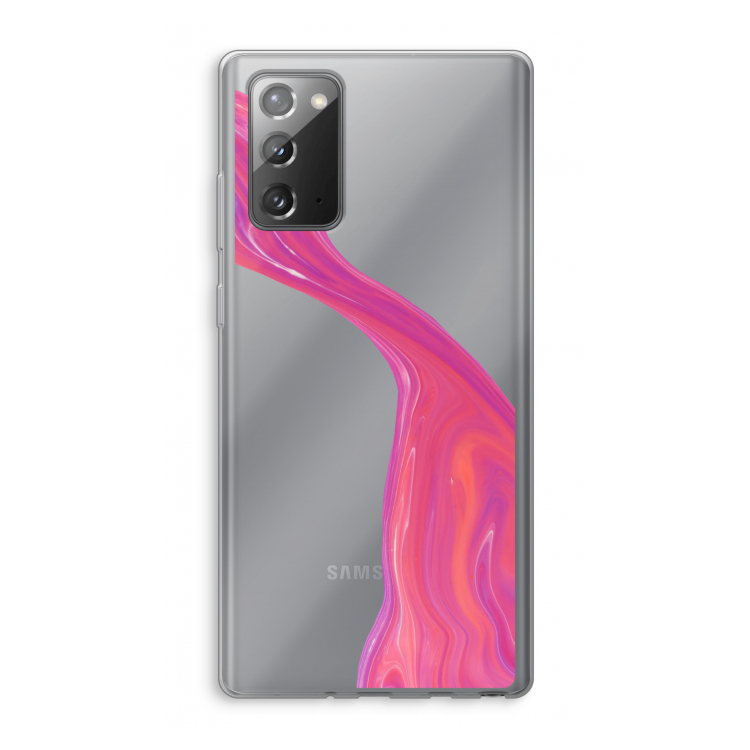 Paarse stroom: Samsung Galaxy Note 20 / Note 20 5G Transparant Hoesje