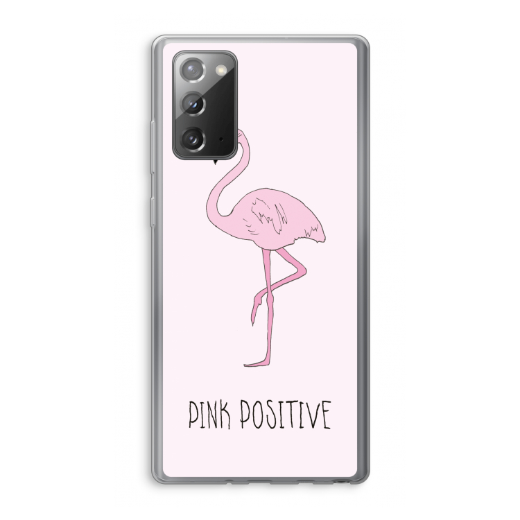 Pink positive: Samsung Galaxy Note 20 / Note 20 5G Transparant Hoesje
