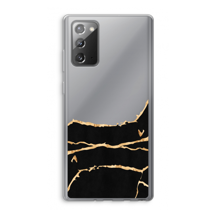 Gouden marmer: Samsung Galaxy Note 20 / Note 20 5G Transparant Hoesje