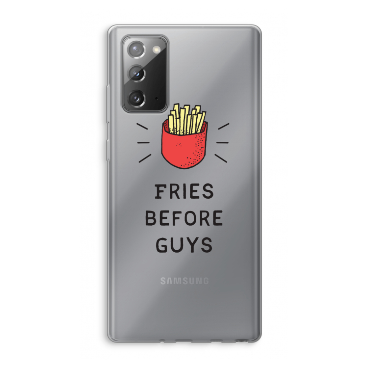 Fries before guys: Samsung Galaxy Note 20 / Note 20 5G Transparant Hoesje