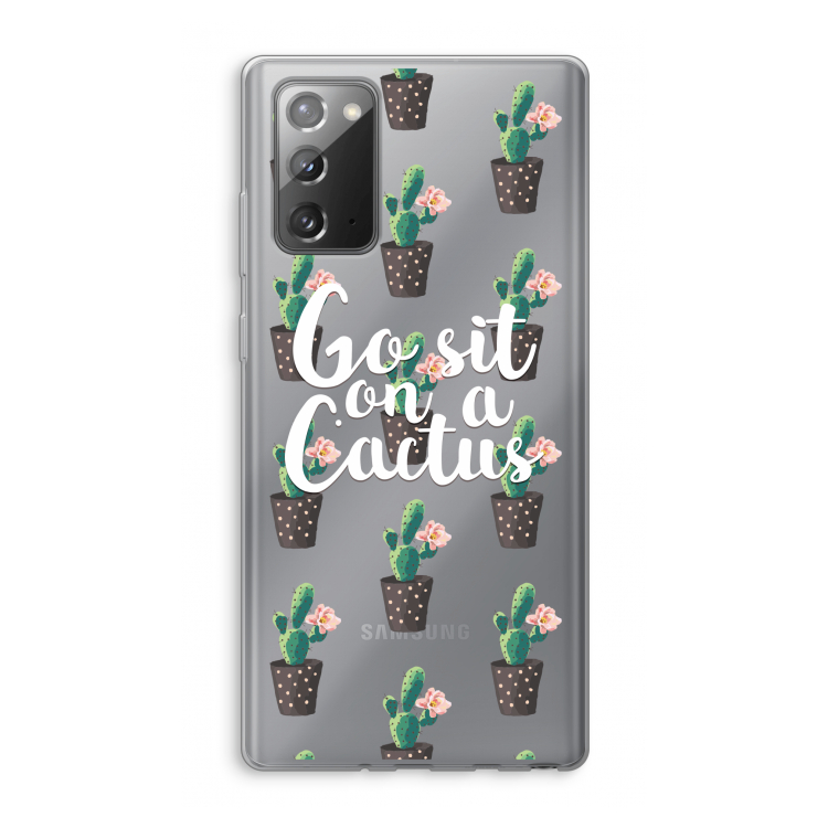Cactus quote: Samsung Galaxy Note 20 / Note 20 5G Transparant Hoesje