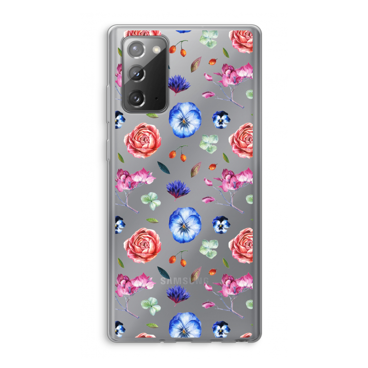 Bloemetjes: Samsung Galaxy Note 20 / Note 20 5G Transparant Hoesje