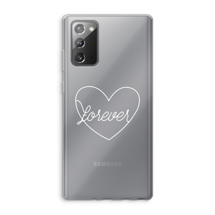 Forever heart pastel: Samsung Galaxy Note 20 / Note 20 5G Transparant Hoesje