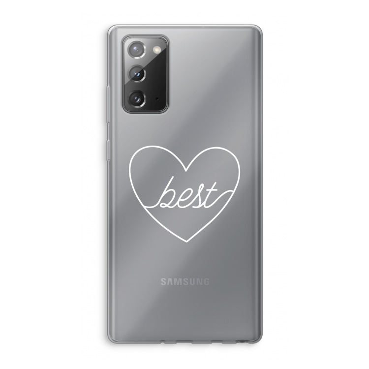 Best heart pastel: Samsung Galaxy Note 20 / Note 20 5G Transparant Hoesje