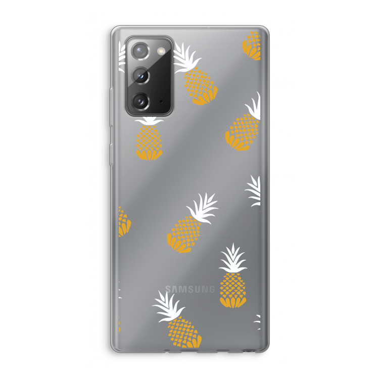 Ananasjes: Samsung Galaxy Note 20 / Note 20 5G Transparant Hoesje