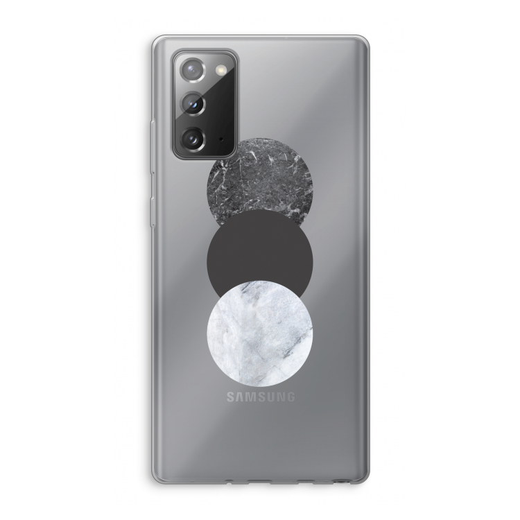 Marmeren cirkels: Samsung Galaxy Note 20 / Note 20 5G Transparant Hoesje