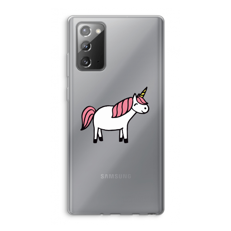 Eenhoorn: Samsung Galaxy Note 20 / Note 20 5G Transparant Hoesje